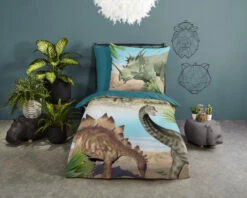Wende-Kinderbettwäsche Dino, Renforcé, 135 X 200 + 80 X 80 Cm 6 Wende-Kinderbettwäsche Dino, Renforcé, 135 X 200 + 80 X 80 Cm -Kindermöbel good morning wende kinderbettwasche dino renforce 135 x 200 80 x 80 cm 2