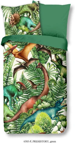 Wende-Kinderbettwäsche Prehistory, Renforcé, 135 X 200 + 80 X 80 Cm