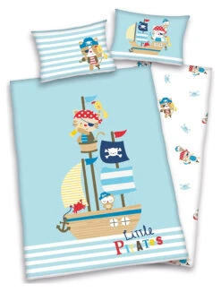 Herding Kinder-Wendebettwäsche Lara Little Pirates, Renforcé, 100 X 135 + 40...