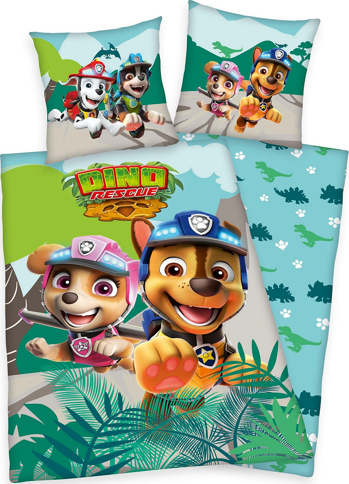 Herding Kinderbettwäsche Paw Patrol "Dino Rescue", 135 X 200 Cm 1 Herding Kinderbettwäsche Paw Patrol "Dino Rescue", 135 X 200 Cm