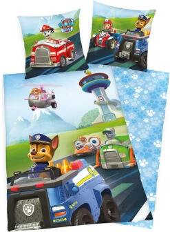 Herding Wende-Kinderbettwäsche PAW Patrol, Renforcé, 135 X 200 Cm