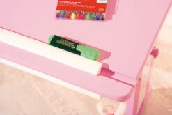 ABC Schreibtisch TITJE, Höhenverstellbar, Rosa/weiß -Kindermöbel inter link abc schreibtisch titje hohenverstellbar rosa weiss 4