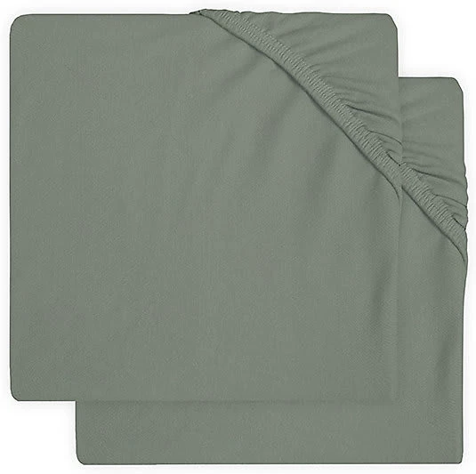 Jollein Spannbettlaken Jersey, 75 X 95 Cm, Ash Green 2er Set 1 Jollein Spannbettlaken Jersey, 75 X 95 Cm, Ash Green 2er Set