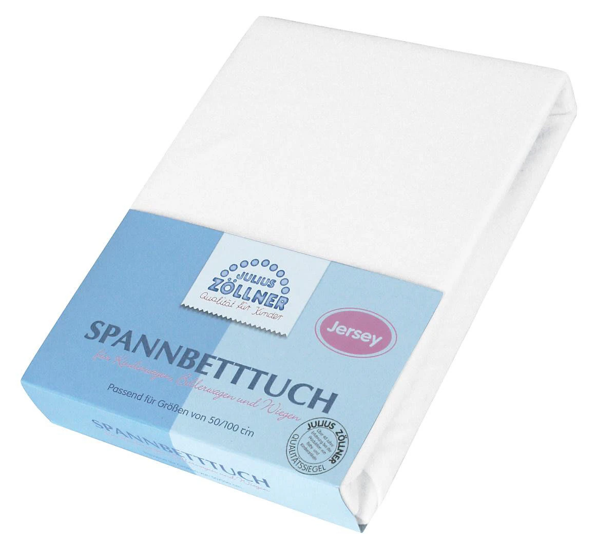 Spannbettlaken, Jersey, Weiß, 40 X 90 1 Spannbettlaken, Jersey, Weiß, 40 X 90