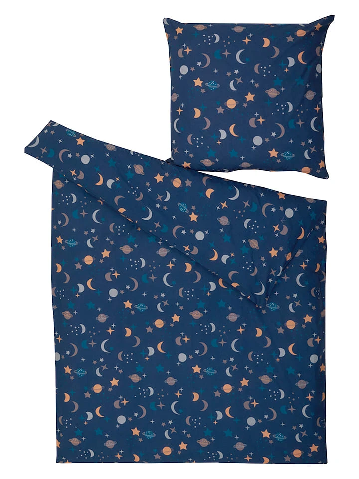 Bettwäsche-Set In Dunkelblau 1 Bettwäsche-Set In Dunkelblau