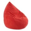 Chillkissen Sitzsack Poly Noble 90 Cm Hoch In Rot