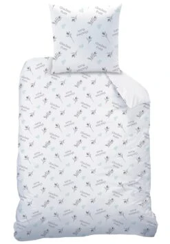 Bettwäsche-Set Biber "LIEBLINGSPLATZ" In Weiß / Mint 7 Bettwäsche-Set Biber "LIEBLINGSPLATZ" In Weiß / Mint -Kindermöbel matt and rose bettwasche set biber lieblingsplatz in weiss mint 3