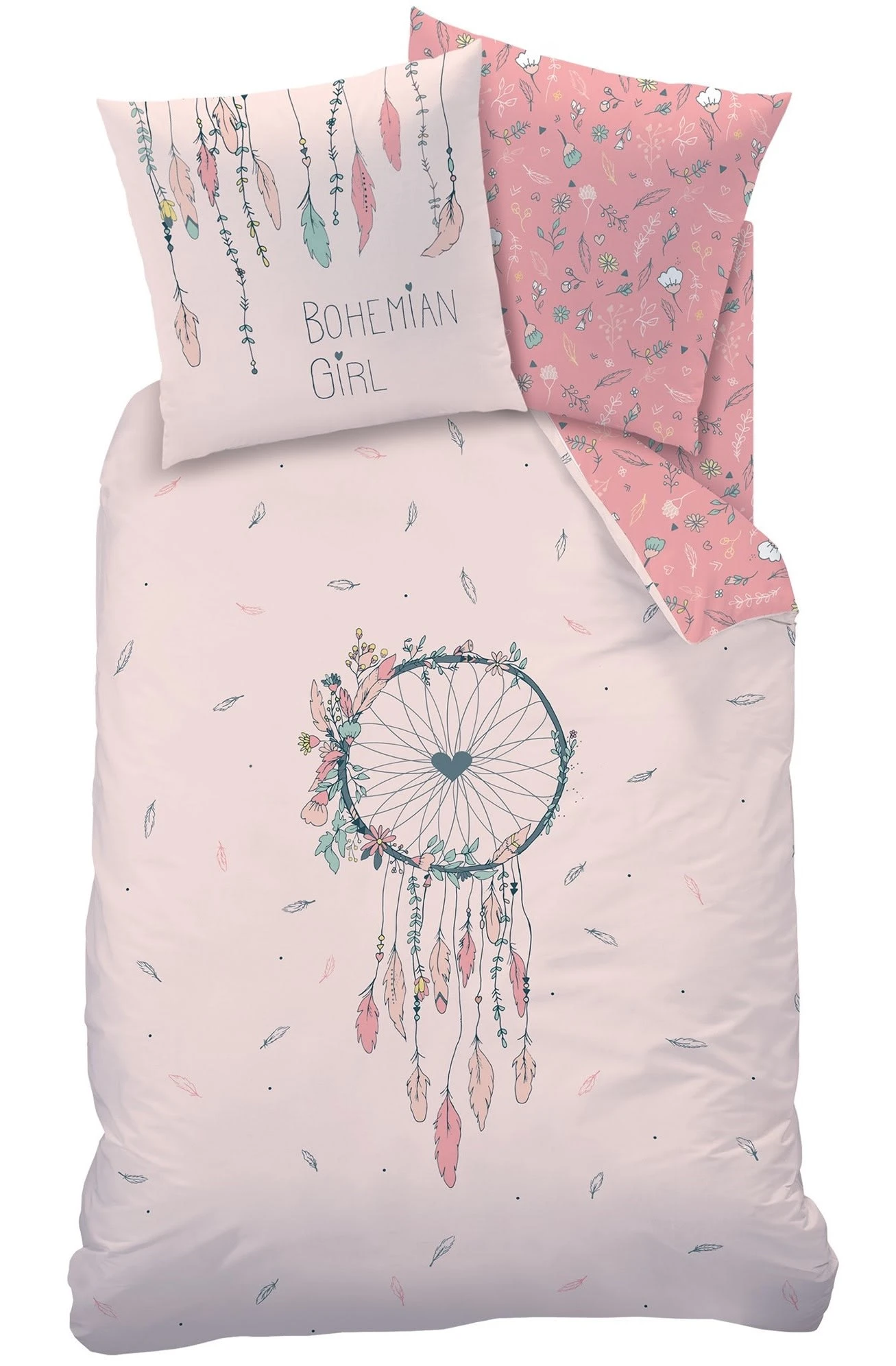 Bettwäsche-Set "Traumfänger" In Rosa 1 Bettwäsche-Set "Traumfänger" In Rosa