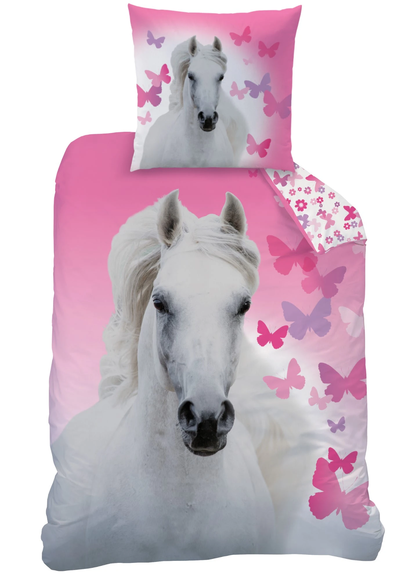 Mädchen Bettwäsche-Set "Pferde" In Rosa 3 Mädchen Bettwäsche-Set "Pferde" In Rosa – Bild 3