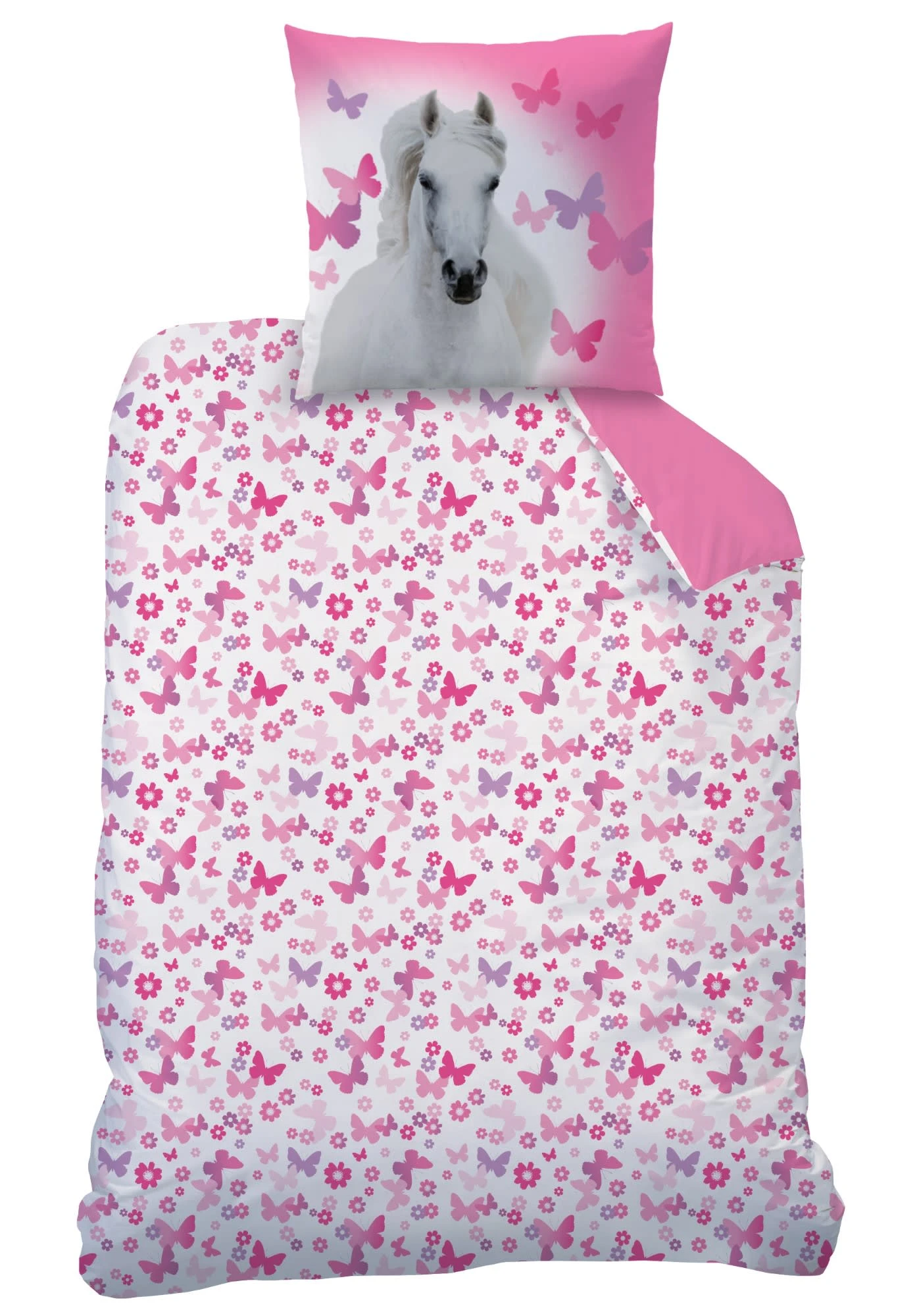 Mädchen Bettwäsche-Set "Pferde" In Rosa 4 Mädchen Bettwäsche-Set "Pferde" In Rosa – Bild 4