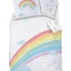 Mädchen Bettwäsche-Set "Regenbogen" In Weiß