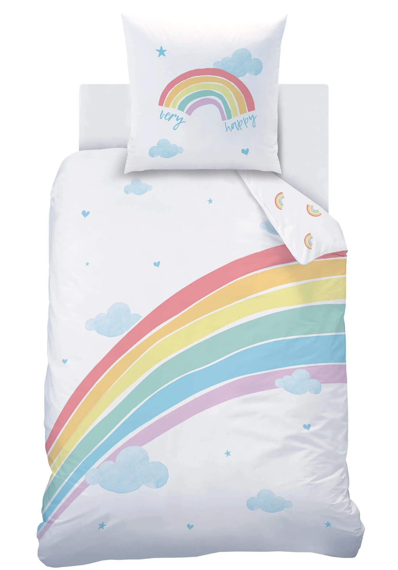 Mädchen Bettwäsche-Set "Regenbogen" In Weiß 3 Mädchen Bettwäsche-Set "Regenbogen" In Weiß – Bild 3