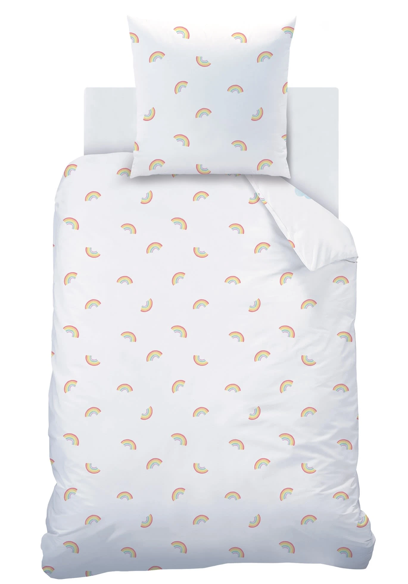 Mädchen Bettwäsche-Set "Regenbogen" In Weiß 4 Mädchen Bettwäsche-Set "Regenbogen" In Weiß – Bild 4