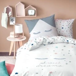 Titelseite 15 Titelseite -Kindermöbel matt and rose madchen bettwasche set sterne sweet dreams in weiss grau 1