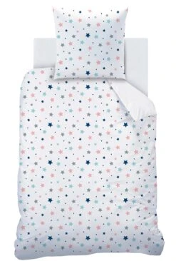 Mädchen Bettwäsche-Set "Sterne Sweet Dreams" In Weiß / Grau -Kindermöbel matt and rose madchen bettwasche set sterne sweet dreams in weiss grau 3