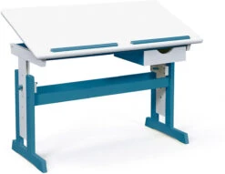 Kinderschreibtisch PIJII, Höhenverstellbar, Weiß/petrol Von Inter Link