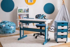 Kinderschreibtisch PIJII, Höhenverstellbar, Weiß/petrol Von Inter Link -Kindermöbel mytoys collection kinderschreibtisch pijii hohenverstellbar weiss petrol von inter link 4