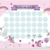 Belohnungstafelset Einhorn, 10 Bogen Inkl. Sticker