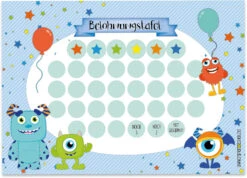 Belohnungstafelset Monster, 10 Bogen Inkl. Sticker