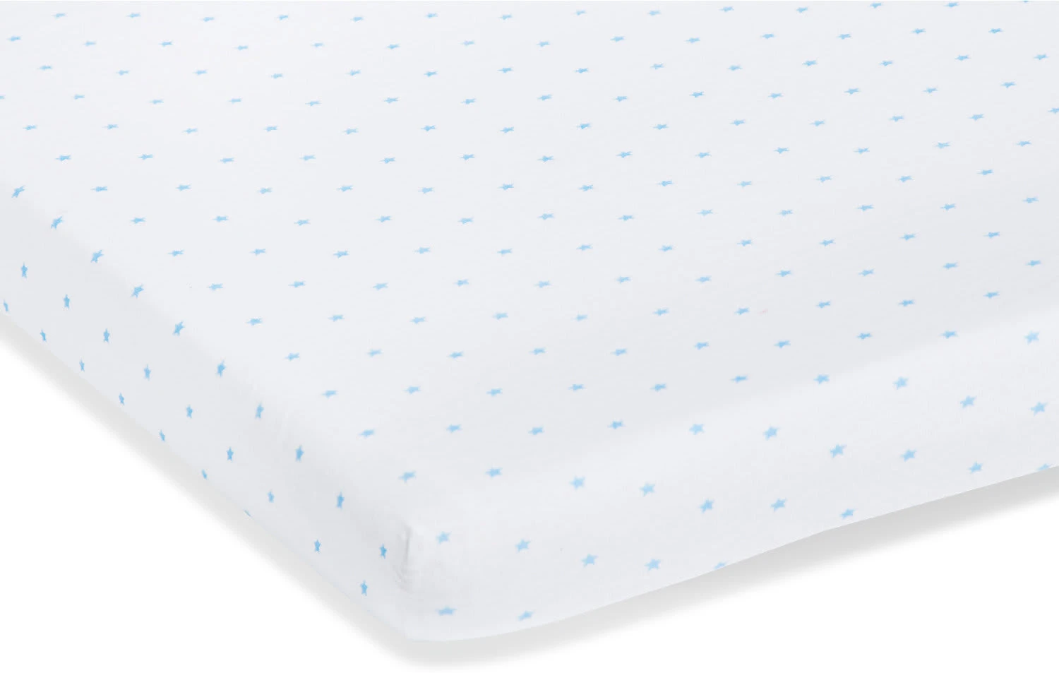 Pinolino 2 Spannbettlaken, Sternchen, Jersey, Hellblau/weiß, 60x120 Bis 70x140 Cm 2 Pinolino 2 Spannbettlaken, Sternchen, Jersey, Hellblau/weiß, 60x120 Bis 70x140 Cm – Bild 2