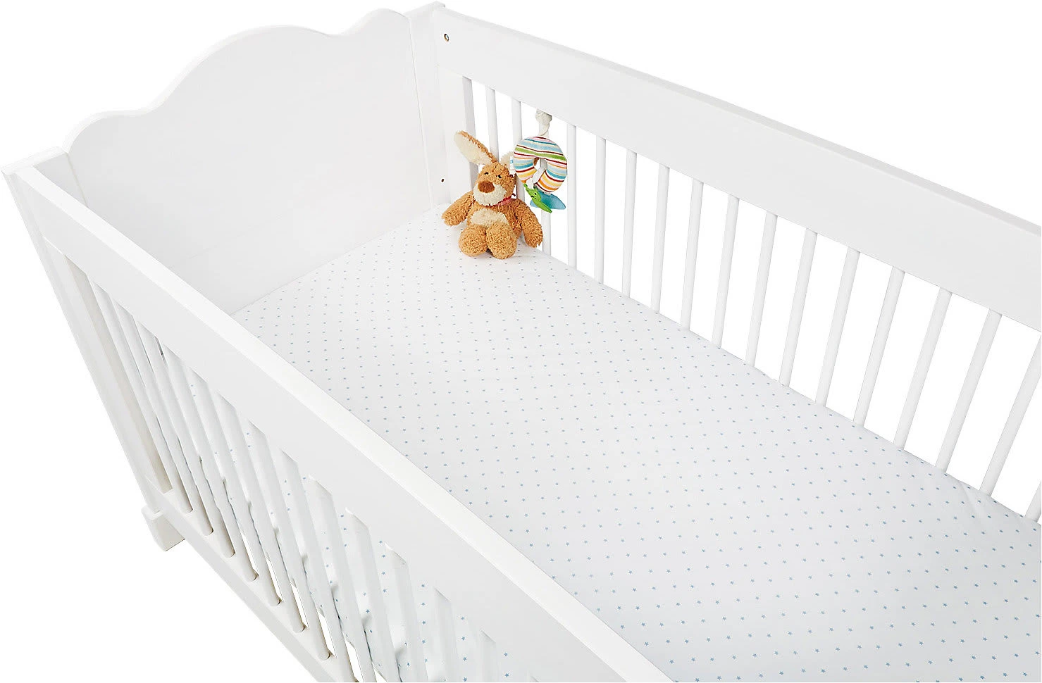 Pinolino 2 Spannbettlaken, Sternchen, Jersey, Hellblau/weiß, 60x120 Bis 70x140 Cm 3 Pinolino 2 Spannbettlaken, Sternchen, Jersey, Hellblau/weiß, 60x120 Bis 70x140 Cm – Bild 3