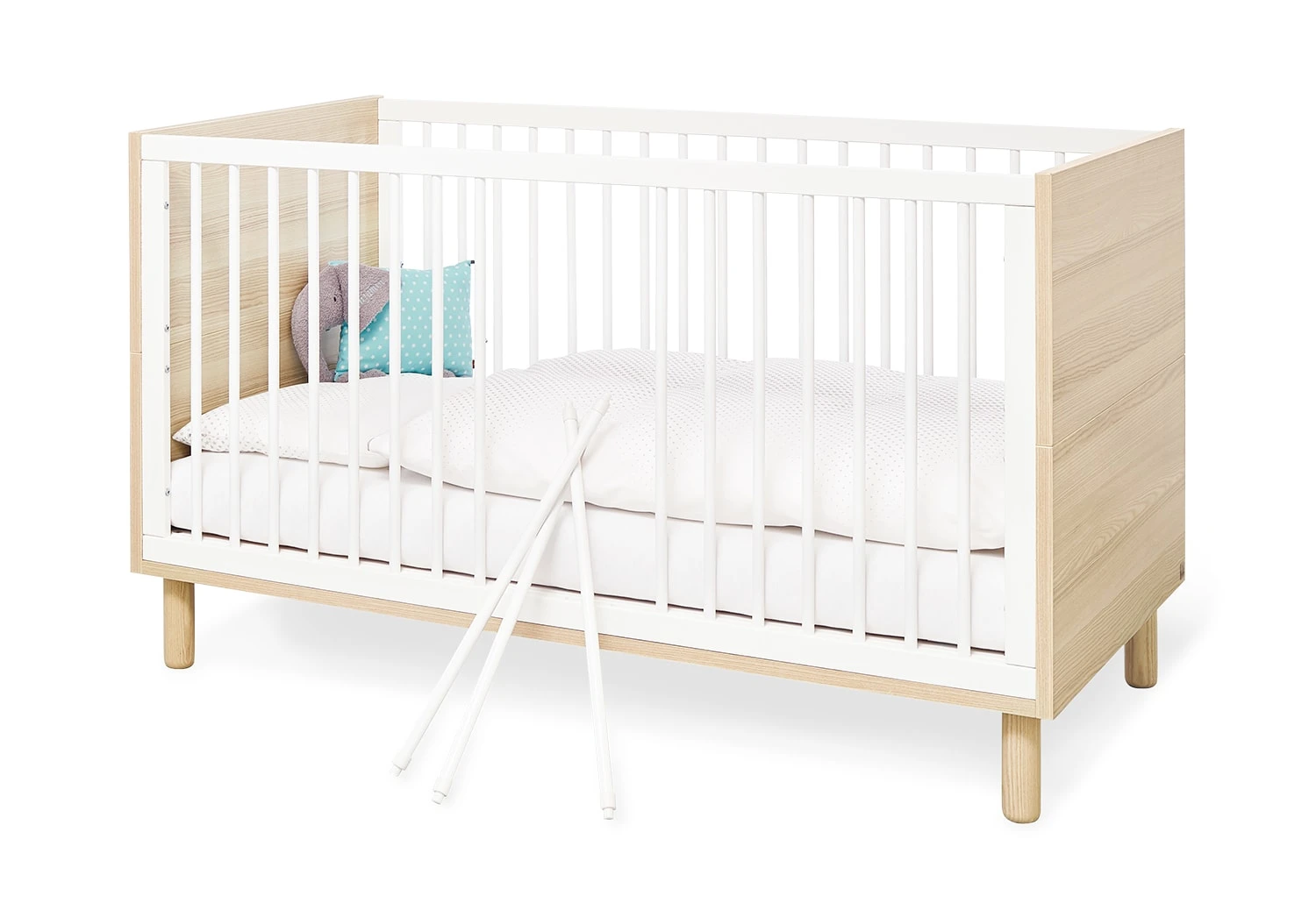 Pinolino Kinderbett "Flow" In Weiß - (L)145 X (B)75 X (H)85 Cm 1 Pinolino Kinderbett "Flow" In Weiß - (L)145 X (B)75 X (H)85 Cm