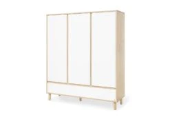 Pinolino Kleiderschrank "Flow" Groß In Weiß - (B)155 X (H)185 X (T)55 Cm