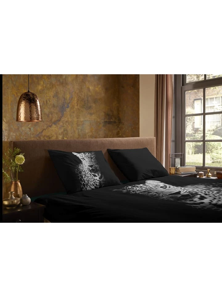 Pure Satin-Bettwäsche-Set "Hans" In Schwarz/ Weiß 3 Pure Satin-Bettwäsche-Set "Hans" In Schwarz/ Weiß – Bild 3