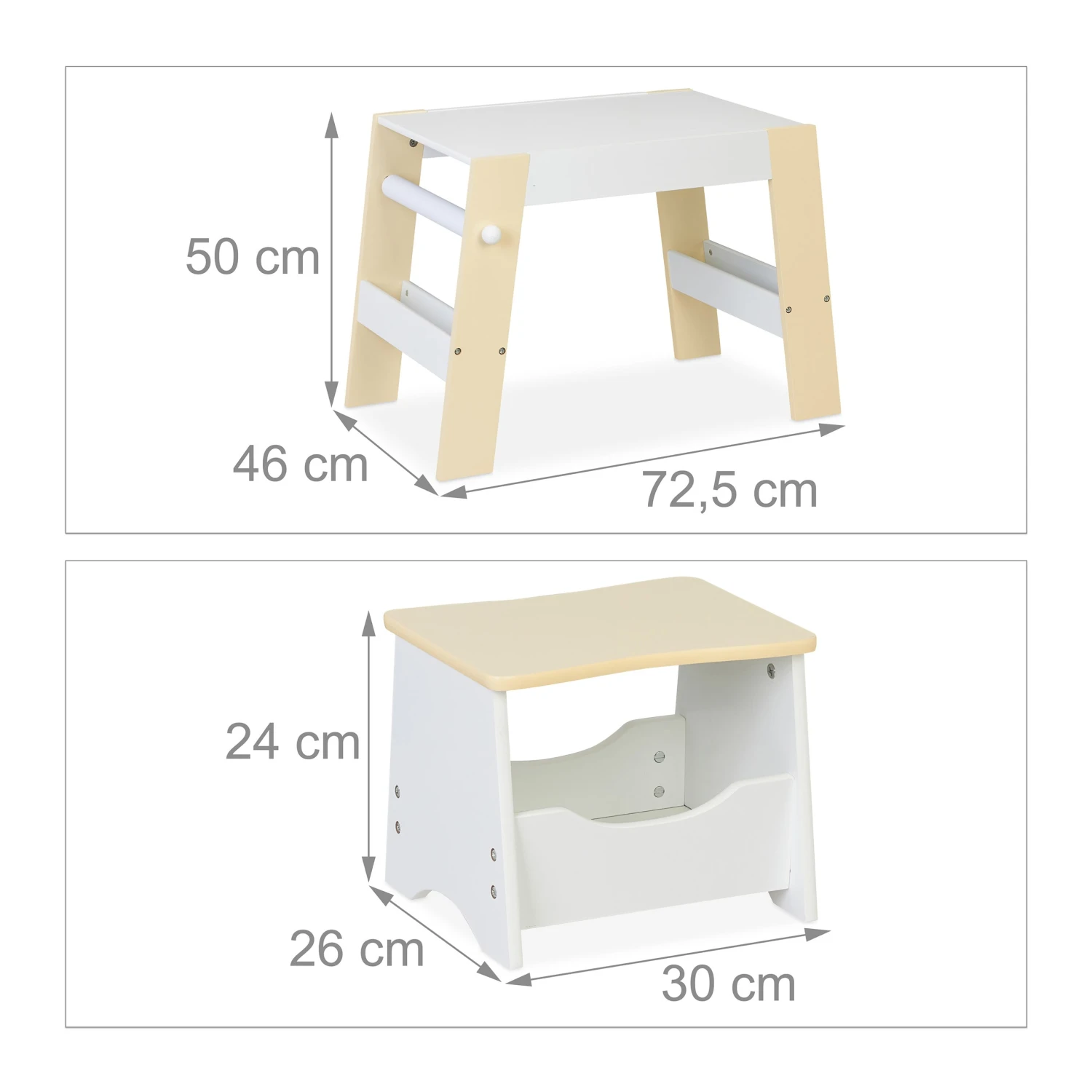 2-tlg. Kindersitzgruppe In Weiß/ Beige 4 2-tlg. Kindersitzgruppe In Weiß/ Beige – Bild 4