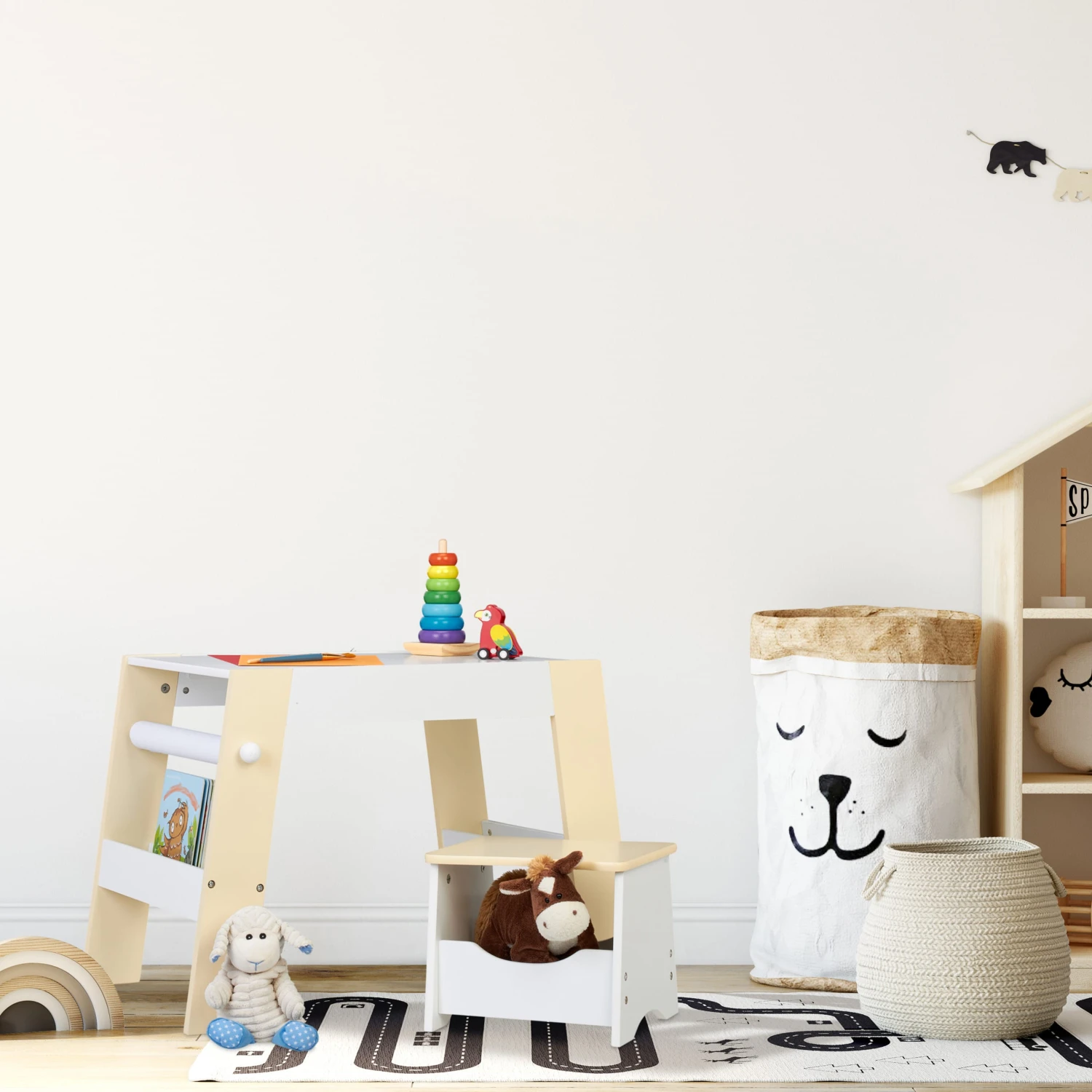 2-tlg. Kindersitzgruppe In Weiß/ Beige 5 2-tlg. Kindersitzgruppe In Weiß/ Beige – Bild 5