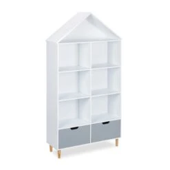 Kinderregal In Weiß/ Grau - (B)87 X (H)161 X (T)30 Cm