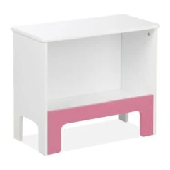 Kinderregal In Weiß/ Rosa - (B)48 X (H)40,5 X (T)24 Cm