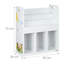 Kinderregal Lagerfeuer In Weiß - (B)62 X (H)75 X (T)29 Cm -Kindermöbel relaxdays kinderregal lagerfeuer in weiss b 62 x h 75 x t 29 cm 3