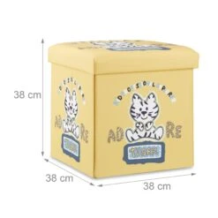 Sitzhocker Kinder Tiger - (B)38 X (H)38 X (T)38 Cm -Kindermöbel relaxdays sitzhocker kinder tiger b 38 x h 38 x t 38 cm 2