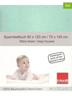 2er-Set: Spannbettlaken In Mint