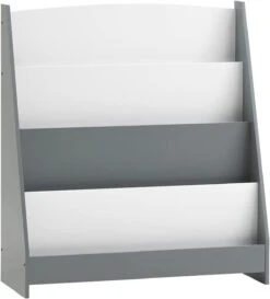 Bücherregal In Weiß Und Hellgrau - (B)80 X (H)88 X (T)30cm