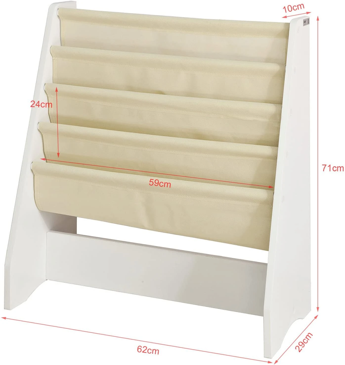 Kinder-Bücherregal In Weiß - (B)62 X (H)71 X (T)29cm 4 Kinder-Bücherregal In Weiß - (B)62 X (H)71 X (T)29cm – Bild 4