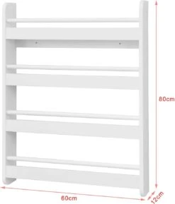 Kinderregal In Weiß - (B)60 X (H)80 X (T)12cm -Kindermöbel sobuy kinderregal in weiss b 60 x h 80 x t 12cm 3