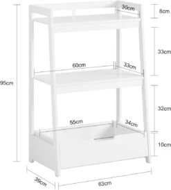 Spielzeugregal In Weiß - (B)63 X (H)95 X (T)39cm -Kindermöbel sobuy spielzeugregal in weiss b 63 x h 95 x t 39cm 3