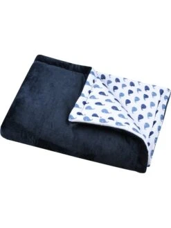 Titelseite 28 Decke "Wally" In Blau/ Weiß - (L)100 X (B)70 Cm