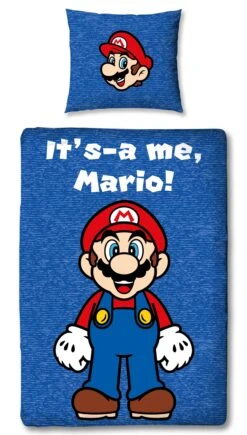 Jungen Bettwäsche-Set "Super Mario" In Blau