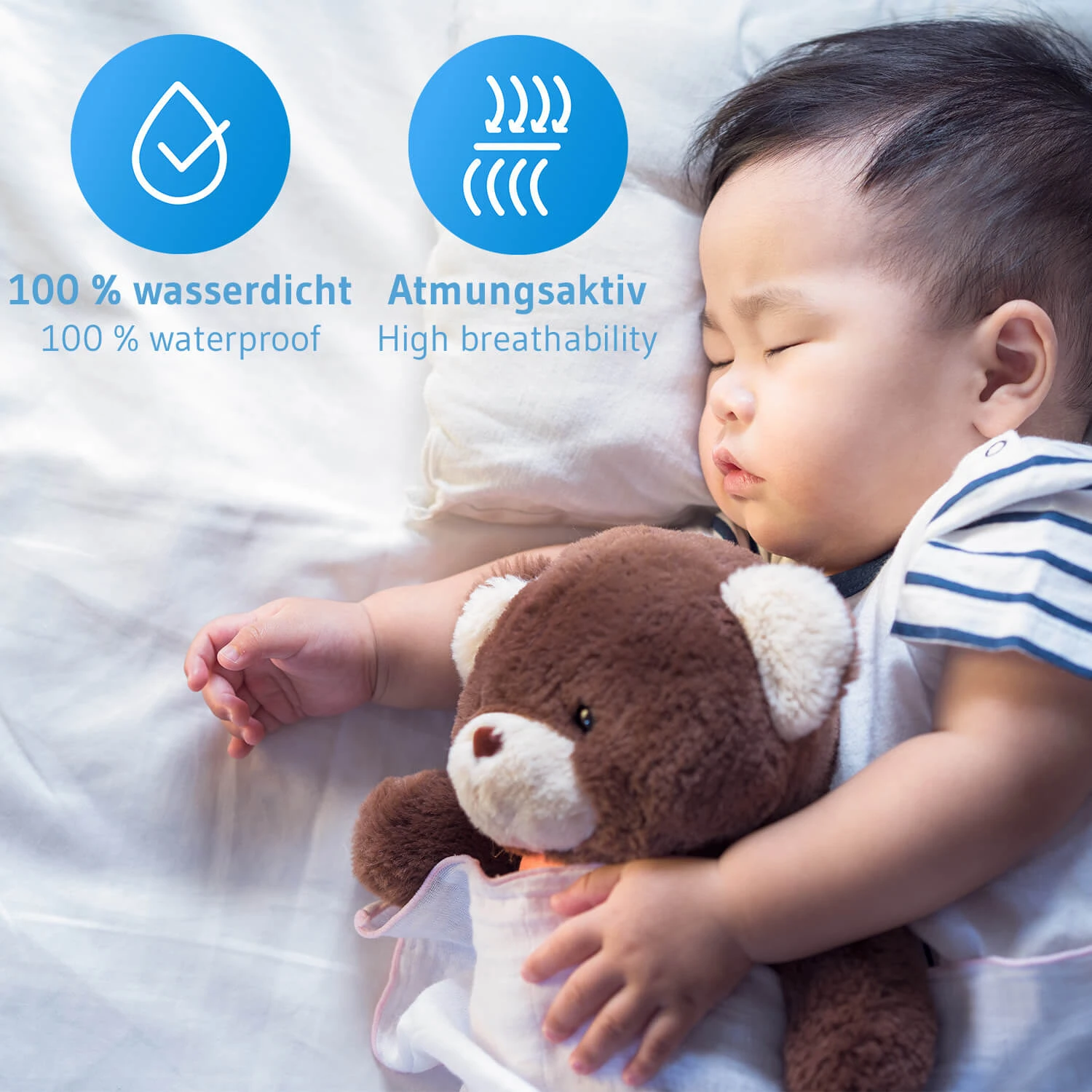 Matratzenschoner Mit Seitenwänden, 100% Wasserdicht Und Schützt Vor Haustaub 2 Matratzenschoner Mit Seitenwänden, 100% Wasserdicht Und Schützt Vor Haustaub – Bild 2