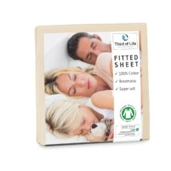 Spannbettlaken "ALBA" Aus 100% Oekotex-Baumwolle GOTS Zertifiziert In Beige