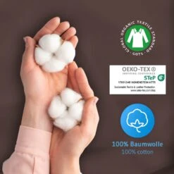 Spannbettlaken "ALBA" Aus 100% Oekotex-Baumwolle In Dunkelbraun -Kindermöbel third of life spannbettlaken alba aus 100 oekotex baumwolle in dunkelbraun 3