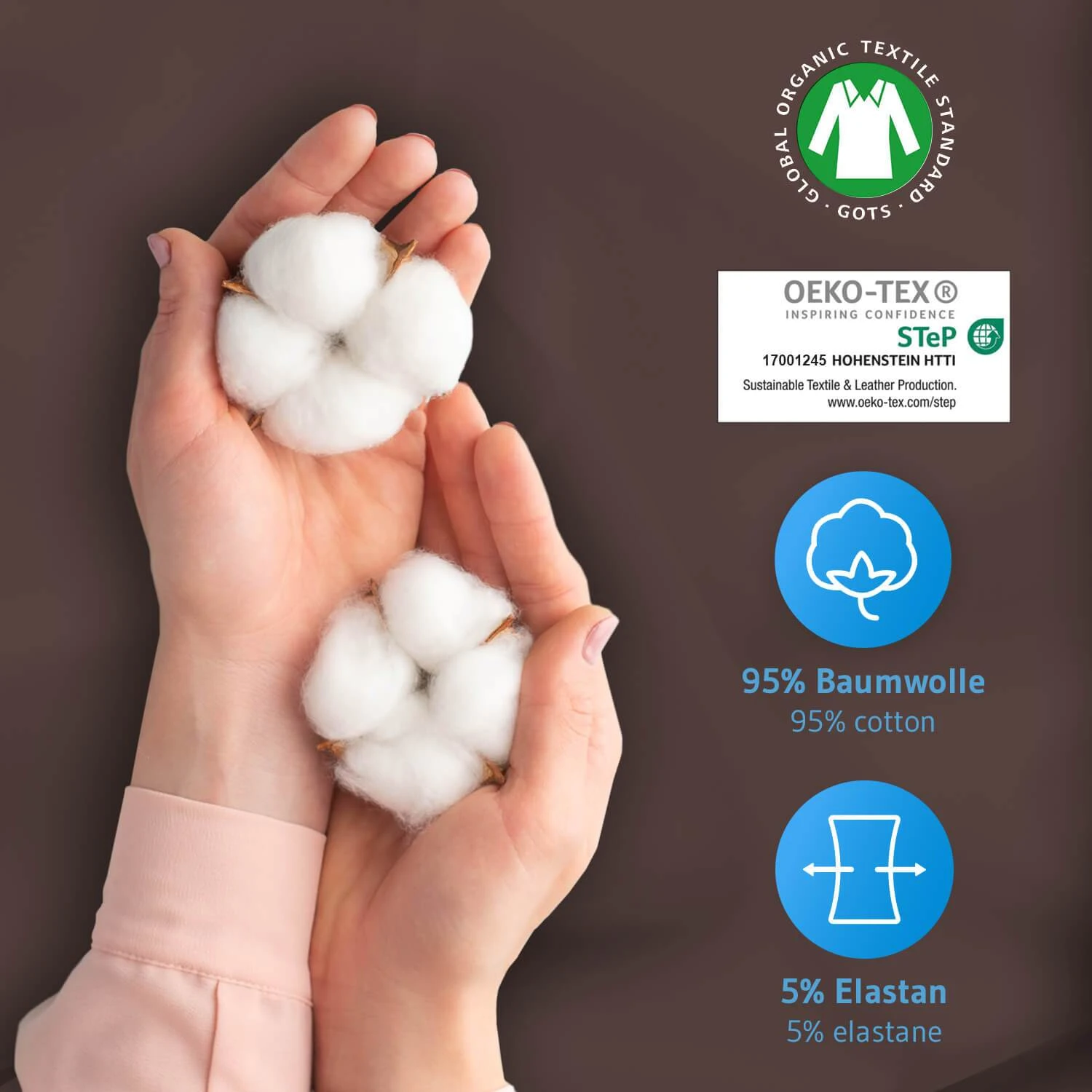 Spannbettlaken "BENE" Aus Baumwolle Faltenfrei In Dunkelbraun 4 Spannbettlaken "BENE" Aus Baumwolle Faltenfrei In Dunkelbraun – Bild 4