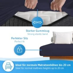 Spannbettlaken "BENE" Aus Baumwolle Faltenfrei In Nachtblau -Kindermöbel third of life spannbettlaken bene aus baumwolle faltenfrei in nachtblau 2