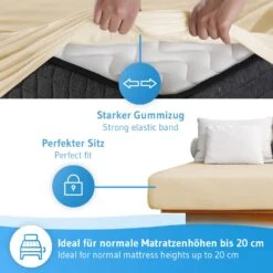 Spannbettlaken "BENE" Aus Baumwolle GOTS Zertifiziert Und Faltenfrei In Beige -Kindermöbel third of life spannbettlaken bene aus baumwolle gots zertifiziert und faltenfrei in beige 2