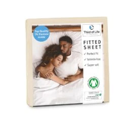 Spannbettlaken "BENE" Aus Baumwolle GOTS Zertifiziert Und Faltenfrei In Beige