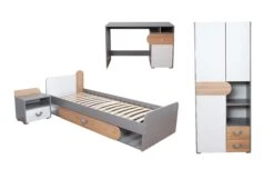 TICAA Jugendzimmer "Mira", 4-tlg, Grau In Grau