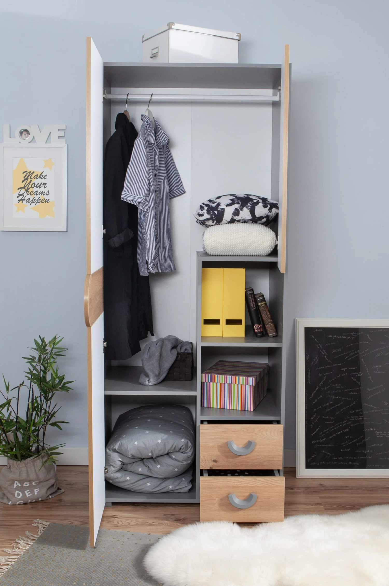 TICAA Jugendzimmer "Mira", 4-tlg, Grau In Grau 7 TICAA Jugendzimmer "Mira", 4-tlg, Grau In Grau – Bild 7